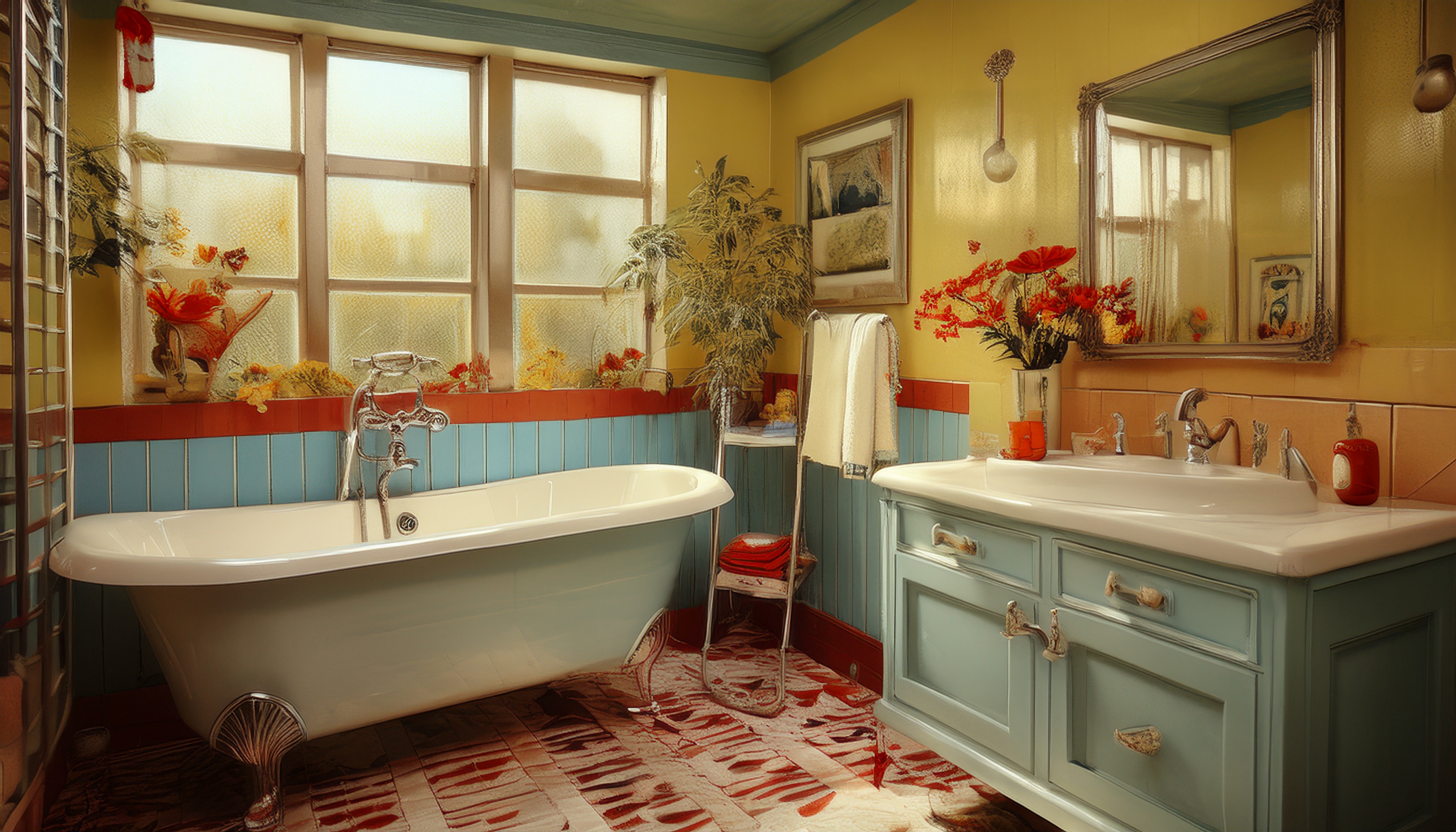 Modern Interpretations of Retro 70s Style Bathrooms