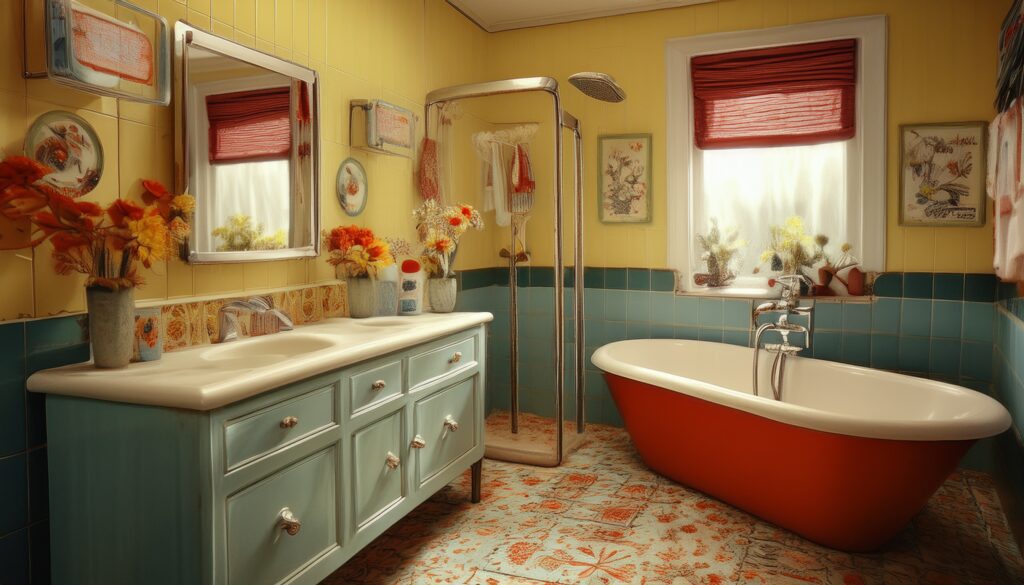 Retro 70s Style Bathrooms